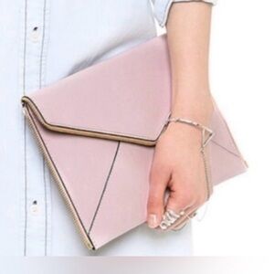 Elegant Pink Envelope Clutch Rebecca minkoff NWOT